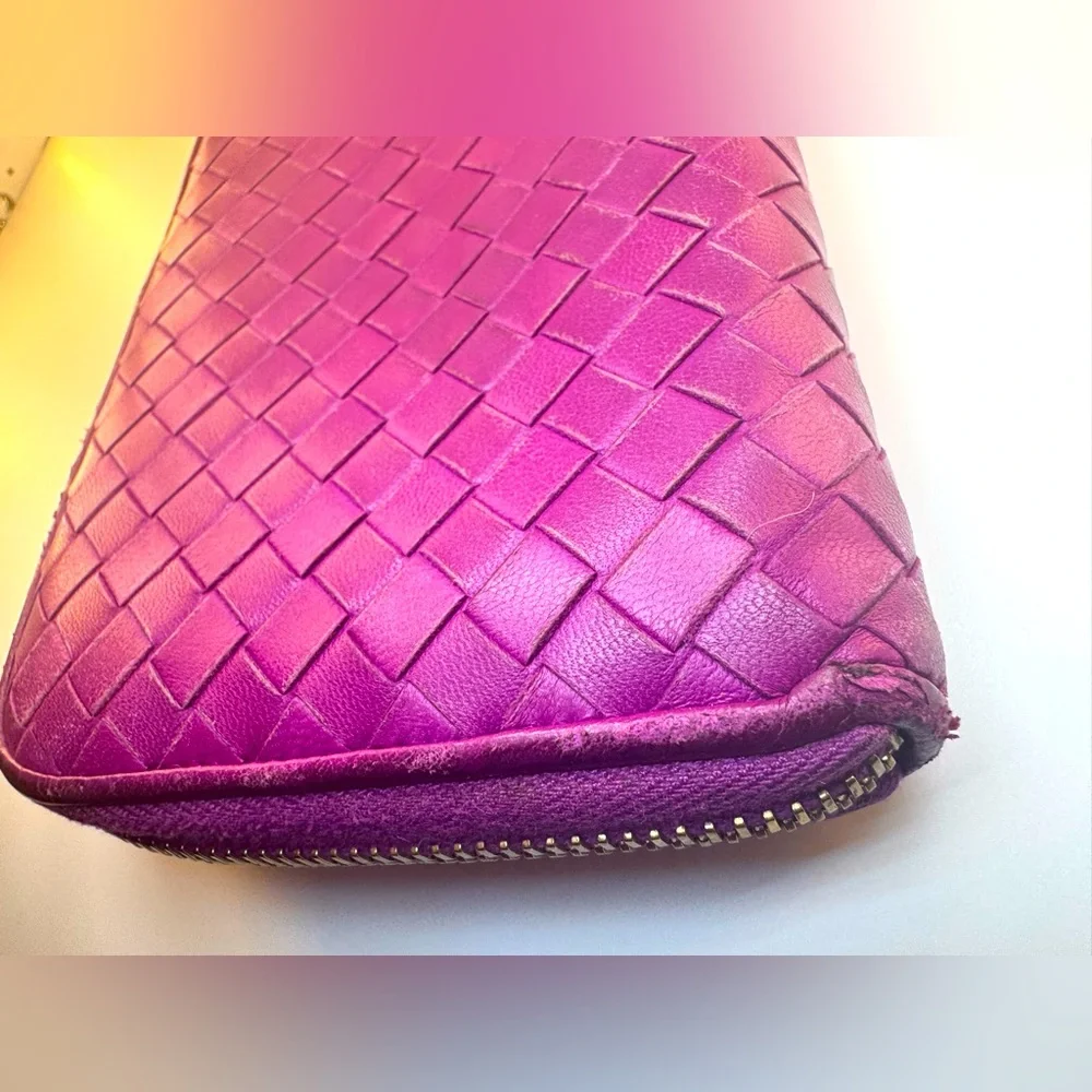 Bottega Veneta Clutch Bottega Veneta Orchid Intrecciato Zip Rare Purple wallet - Picture 6 of 14